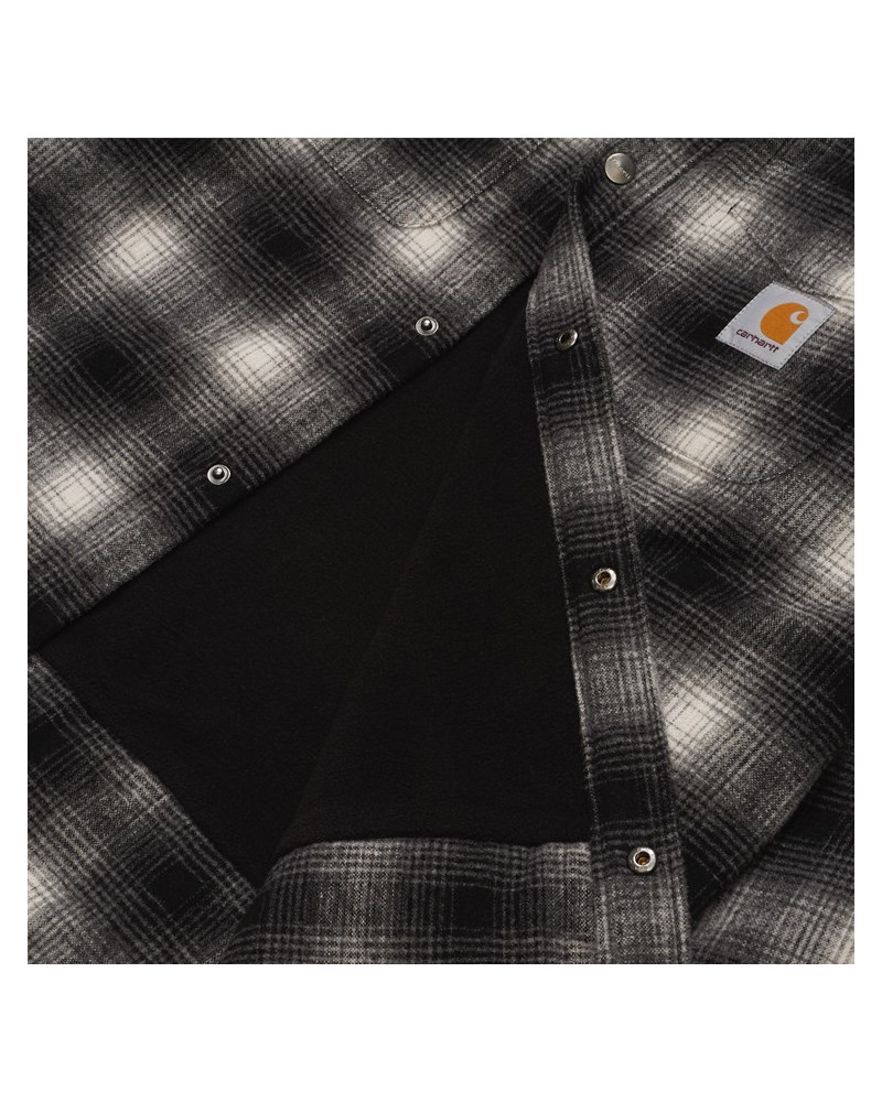 Carhartt WIP Giacca Lashley Shirt Jac Black/White | Carhartt Wip