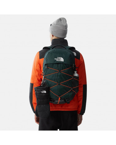 The Nort Face Backpack Borealis Dark Sage Green/Red Orange