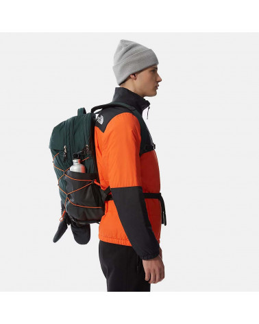 The Nort Face Backpack Borealis Dark Sage Green/Red Orange