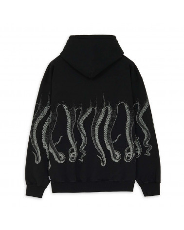 Octopus Dyed Hoodie Black