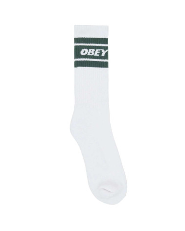 Obey Calze Cooper II Socks White/Botanical Green