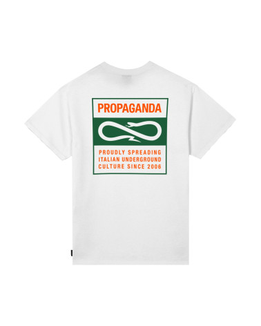 Propaganda Label Bicolor Tee White