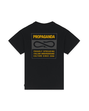 Propaganda Label Bicolor Tee Black