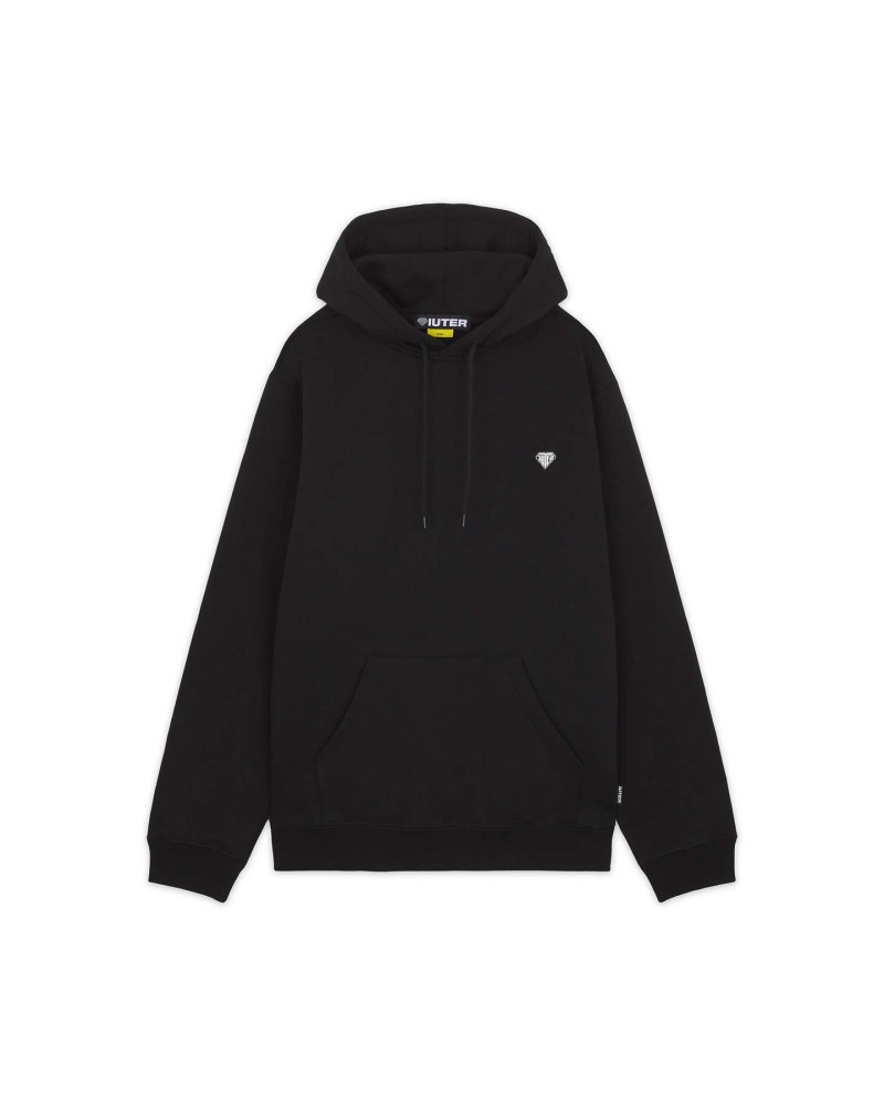 Iuter Heart Logo Hoodie Black