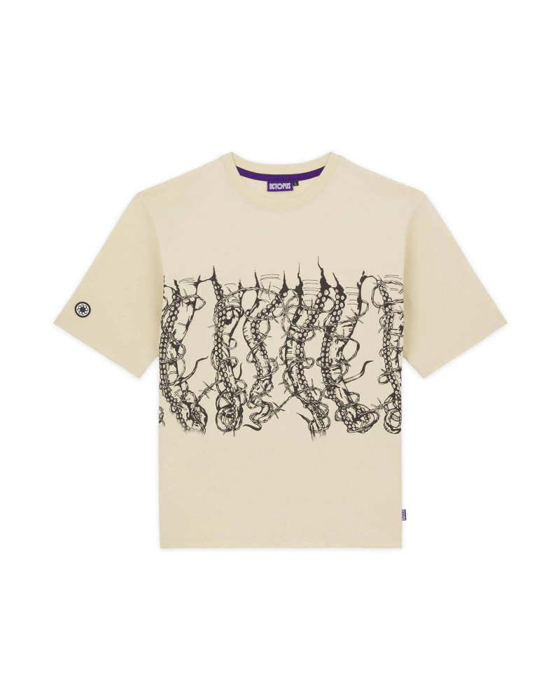 Octopus By Giorgio Di Salvo - Barbed Wire Tee Cream