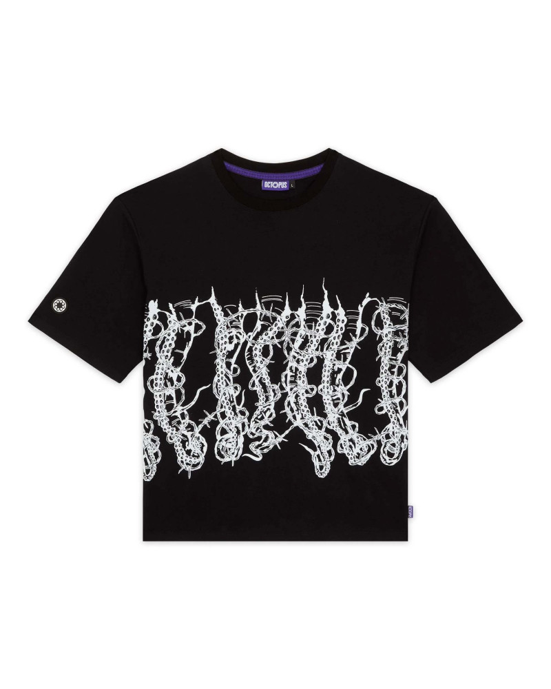 Octopus By Giorgio Di Salvo - Barbed Wire Tee Black