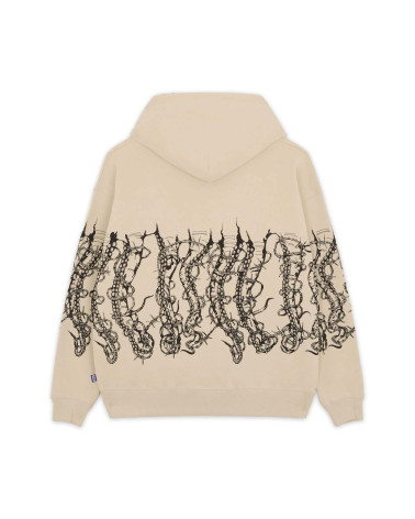 Octopus By Giorgio Di Salvo - Barbed Wire Hoodie Cream