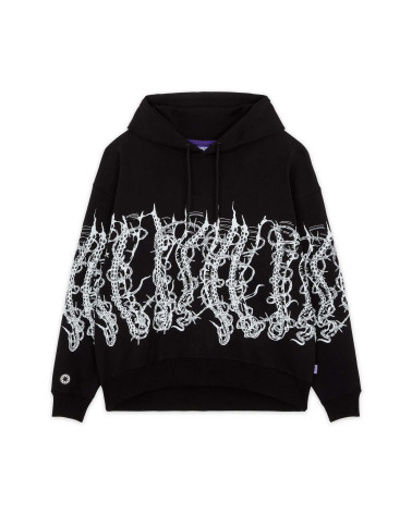 Octopus By Giorgio Di Salvo - Barbed Wire Hoodie Black