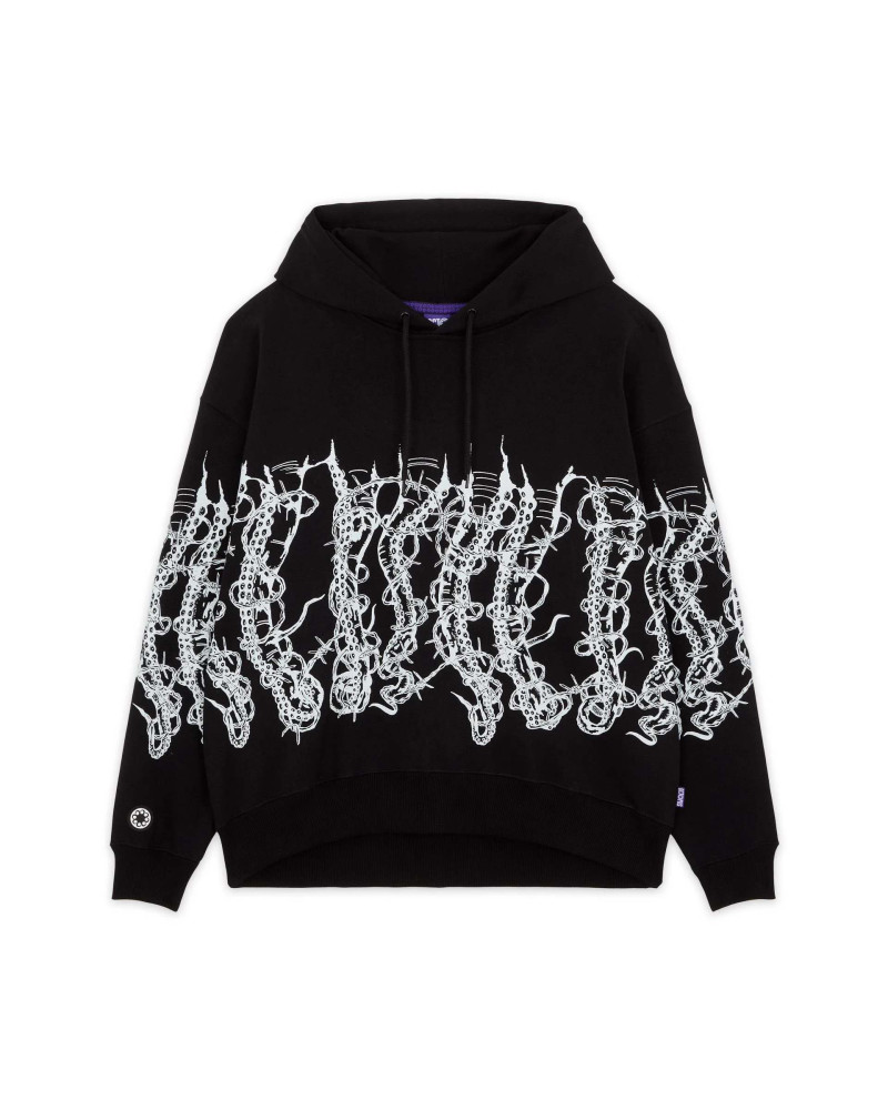 Octopus By Giorgio Di Salvo - Barbed Wire Hoodie Black