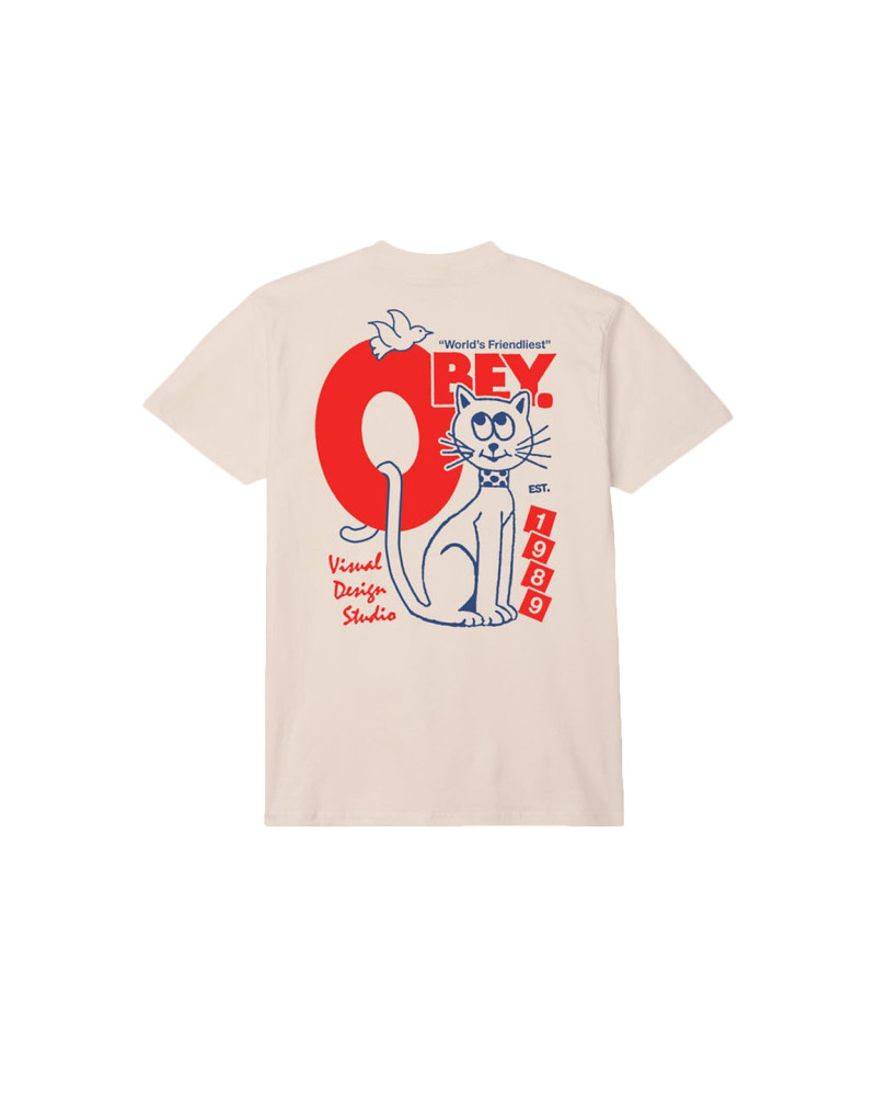 Obey World' S Friendlist T-Shirt Cream