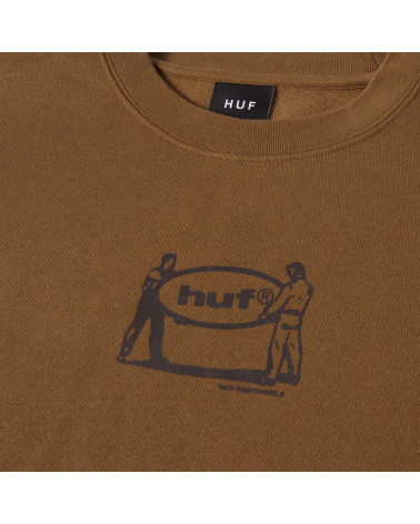 HUF Relocation Crewneck Sweatshirt Mud