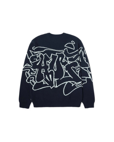 HUF Outlines Crewneck Sweater Navy