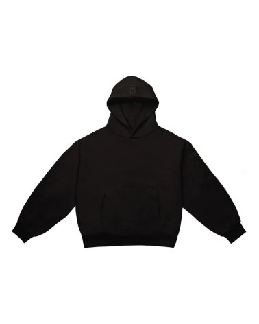 Garment Workshop Double Layer Hoodie With Double Embroidery Chaos Black