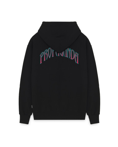 Propaganda Logo Saw Hoodie Black