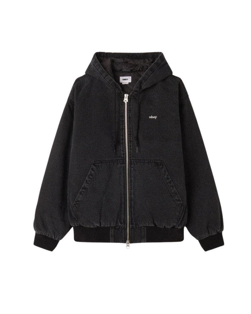 Obey Wiltern Zip Jacket Faded Black