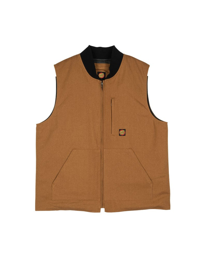 Santa Cruz Classic Label Vest Jacket Biscuit