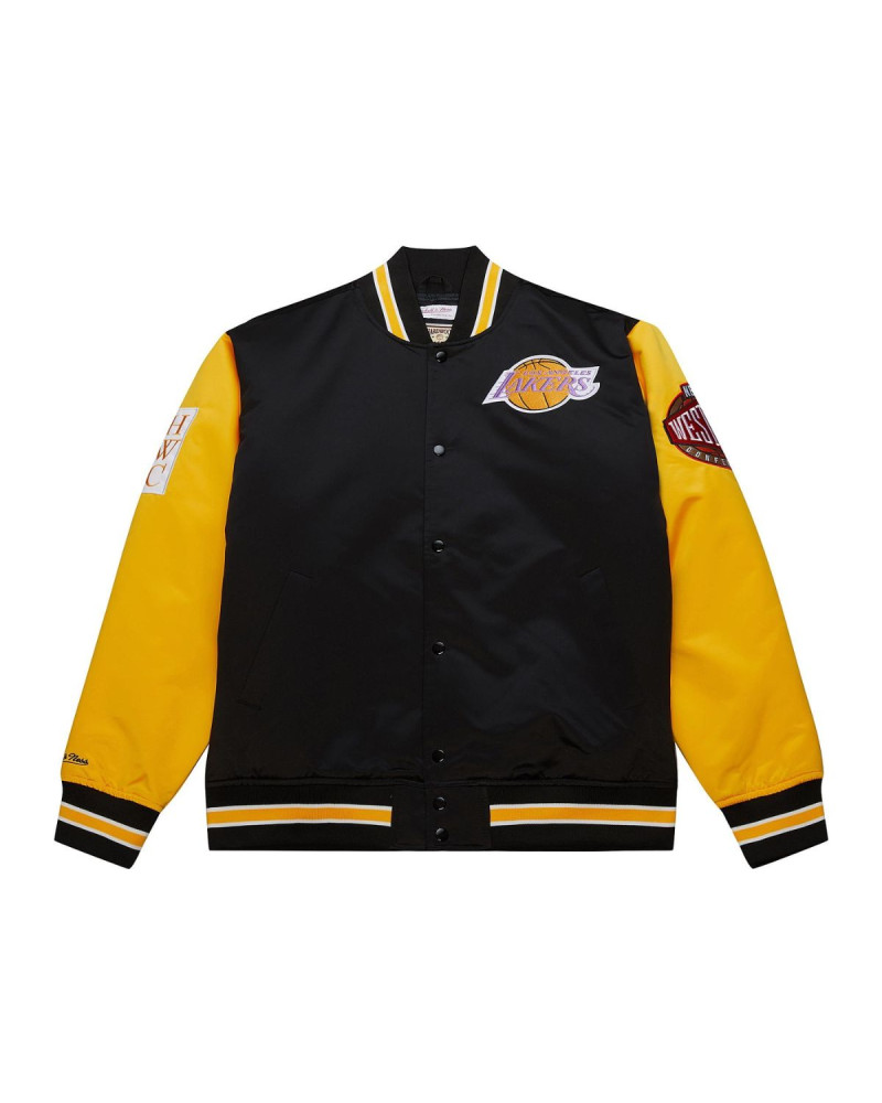 Mitchell & Ness Nba Primetime Heavyweight Satin Jacket Vintage Logo Lakers