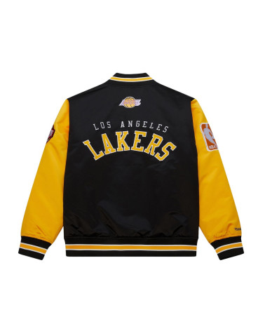 Mitchell & Ness Nba Primetime Heavyweight Satin Jacket Vintage Logo Lakers