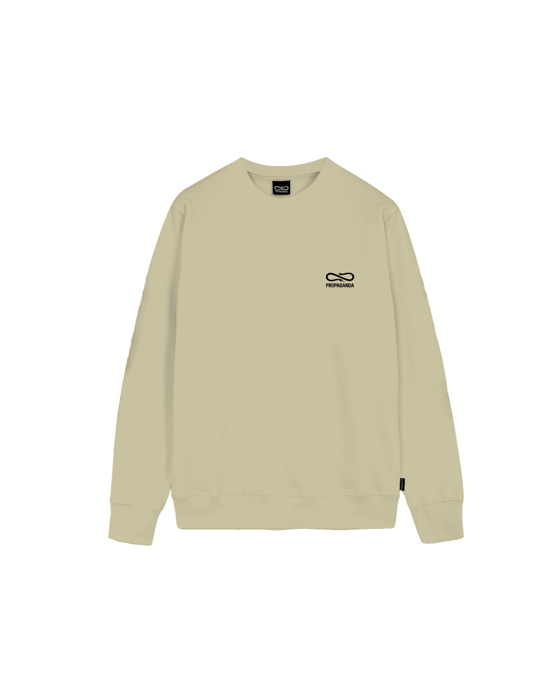 Propaganda Logo Embroidery Crewneck Bone