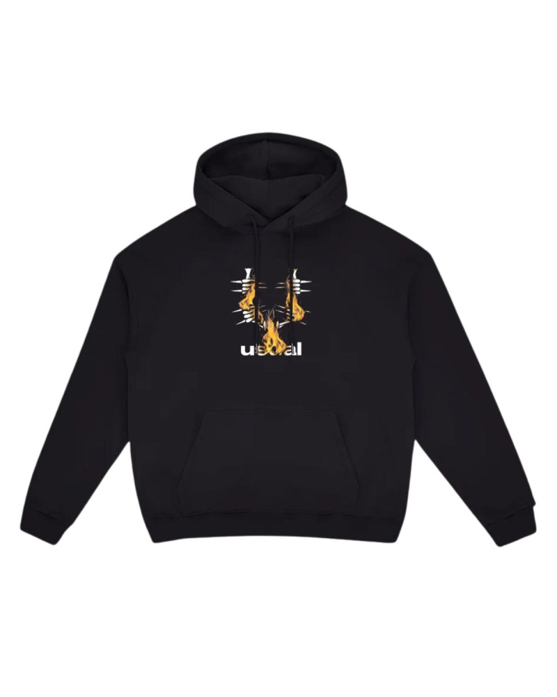 Usual Fire Hoodie Black