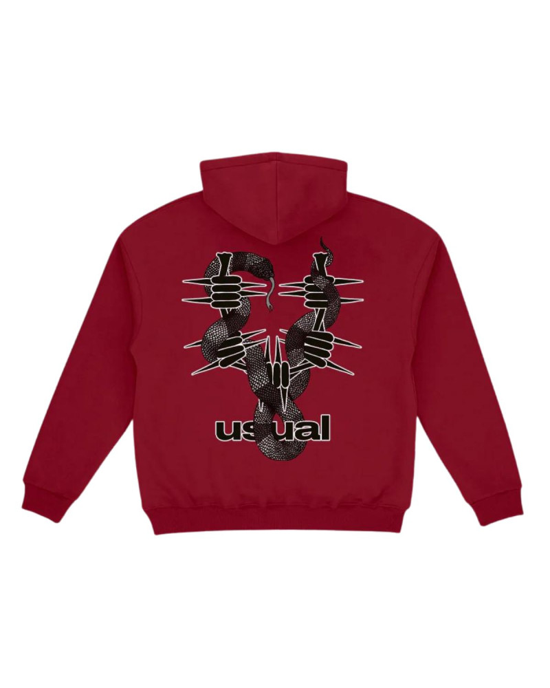 Usual Poison Hoodie Dark Red