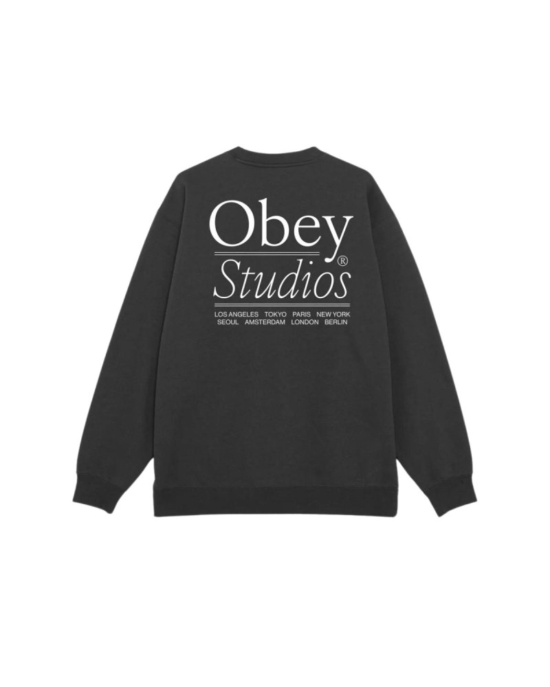 Obey Studios Premium Crewneck Black