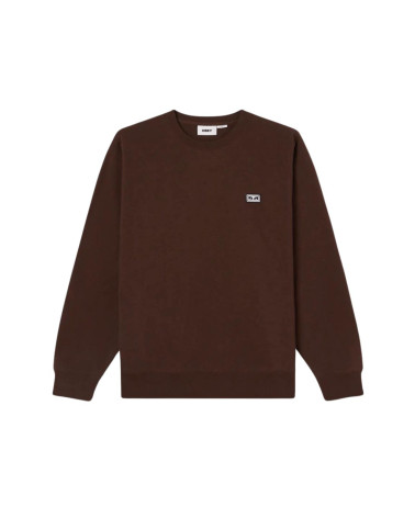 Obey Established Works Eyes Crewnwck II Fleece Java Brown