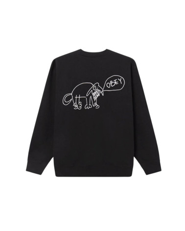 Obey Dog Doodle Crewneck Crewneck Black