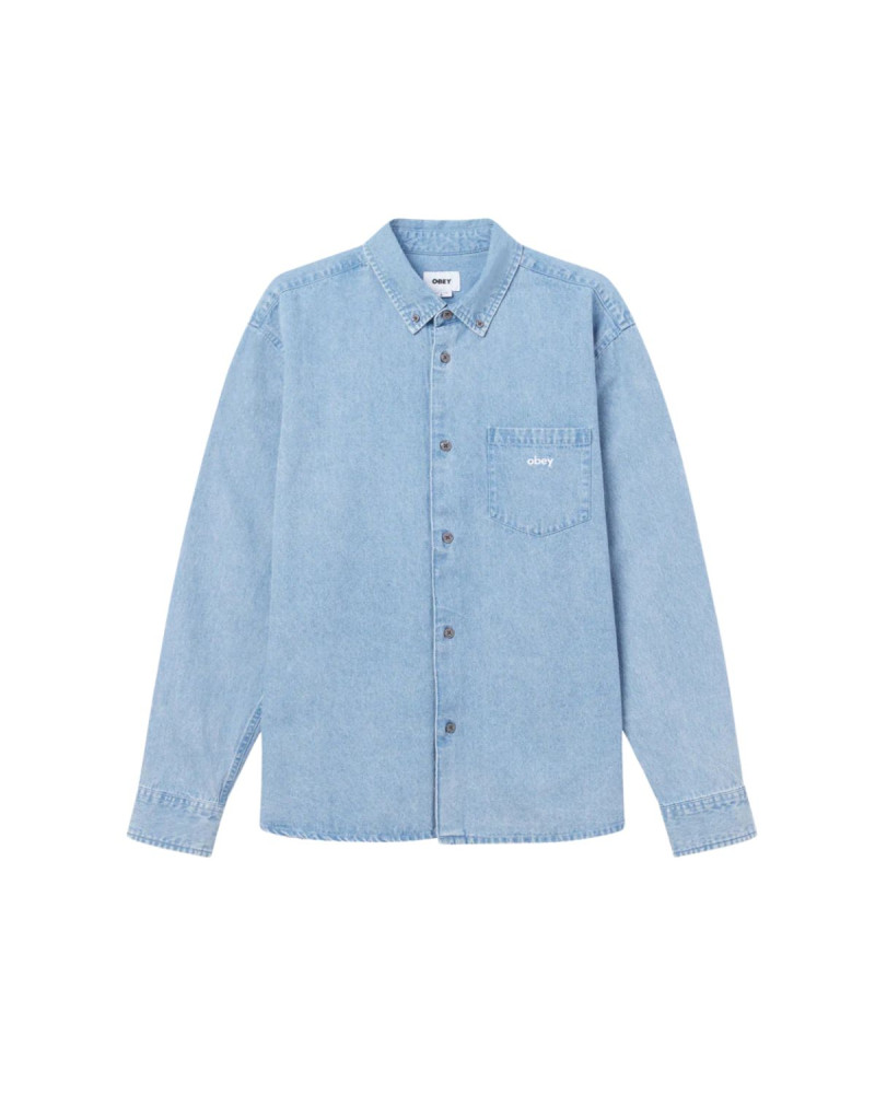 Obey Logan Denim Shirt Light Indigo