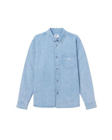 Obey Logan Denim Shirt Light Indigo