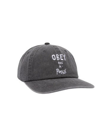 Obey Pigment Posse 6 Panel Snapback Pigment Black