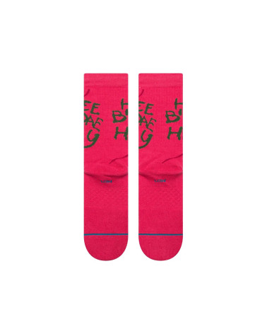 Stance Happee Crew Sock Pink