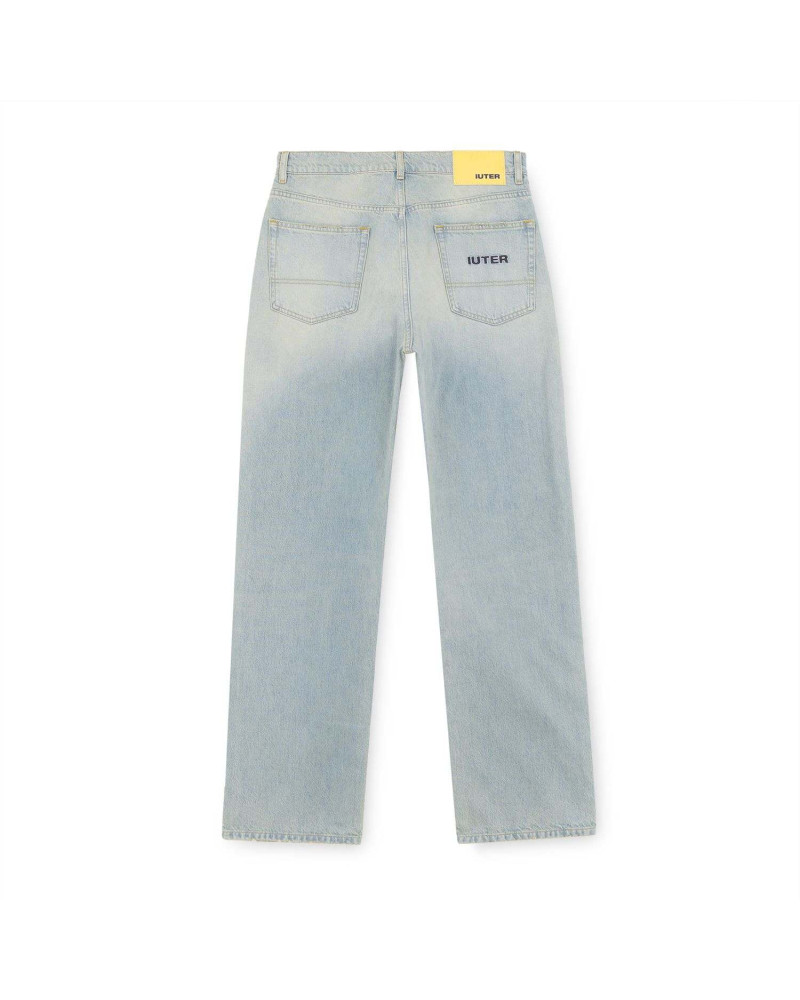 Iuter Loose Denim Pants Denim Faded