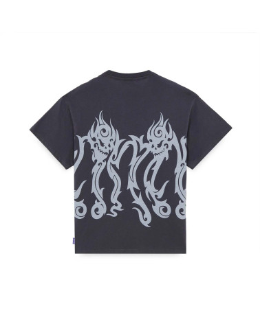 Octopus Tribal Skull Tee Asphalt