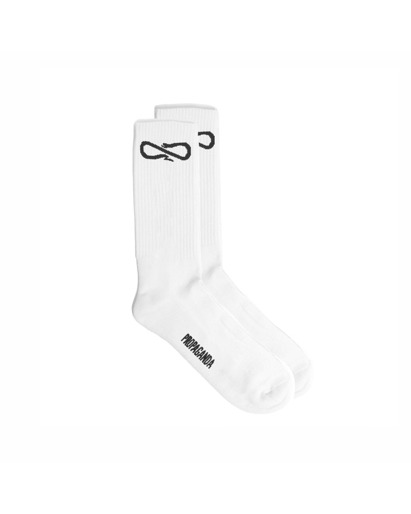 Propaganda Logo Socks White