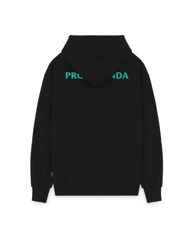 Propaganda Logo Fire Hoodie Black