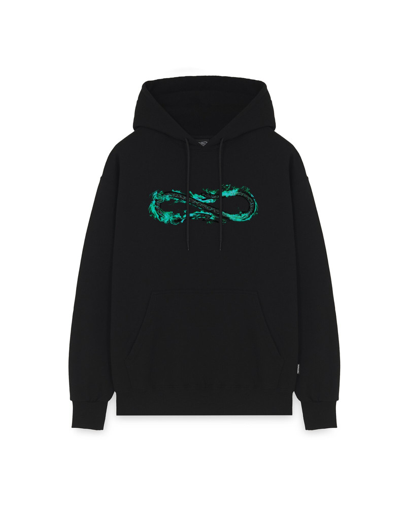 Propaganda Logo Fire Hoodie Black