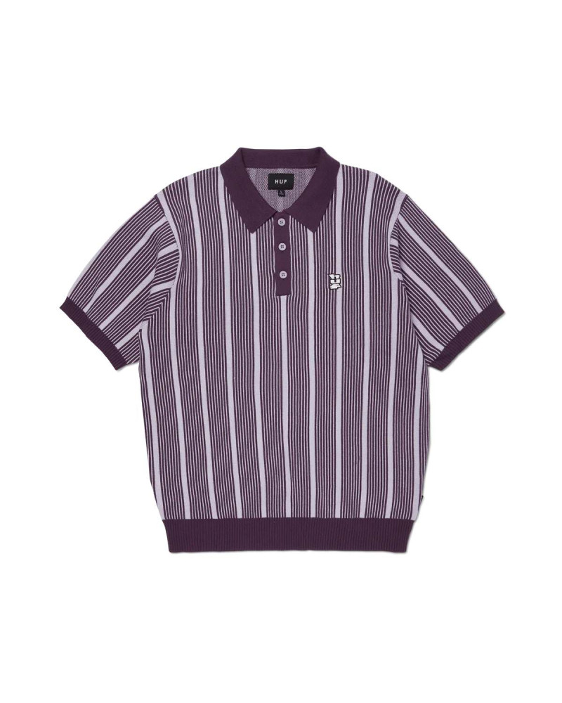 HUF Trace Stripe Knit Top Dust Purple