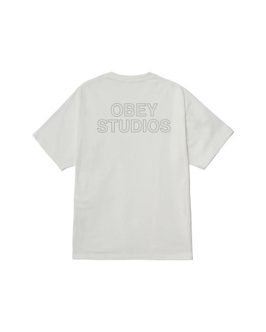 Obey Studios Outline Pigment T-Shirt True Vintage White