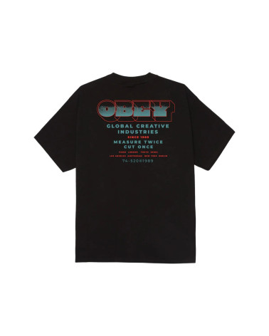 Obey Measure Twice T-Shirt Black