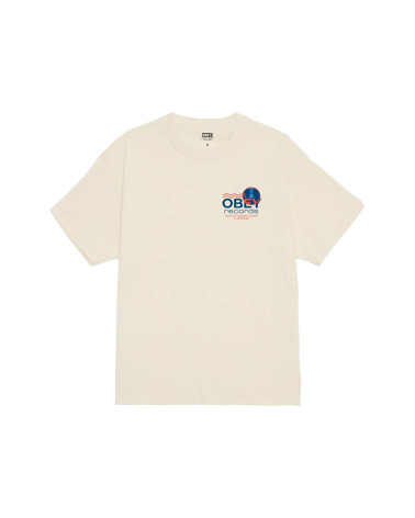 Obey Records Sound Waves T-Shirt Cream